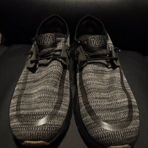 Hey Dude Men's Black and Gray Sneakers